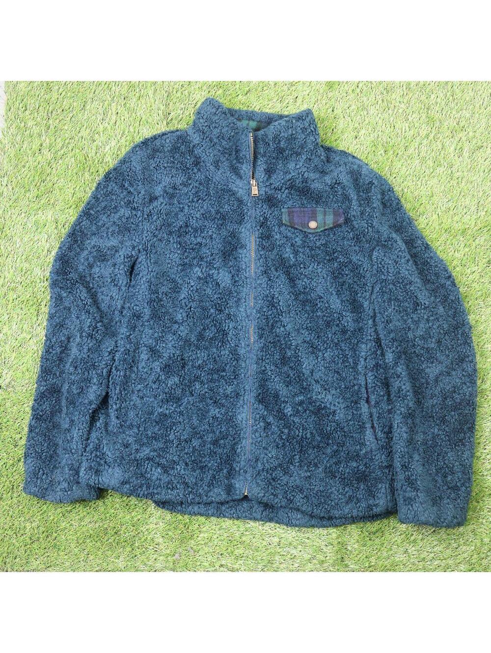 Pendleton Blue Sherpa Fleece Full-Zip Jacket